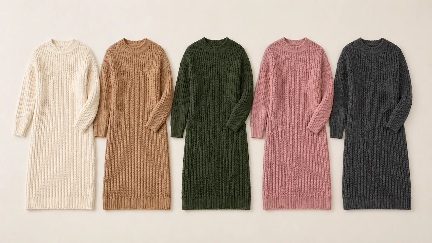 Chunky-Strickkleid Farbpalette — Eigenmarke Hersteller China