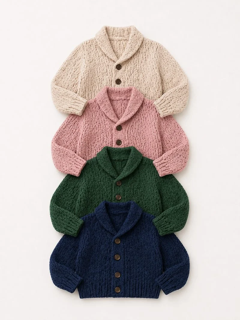 Kinder-Strickjacke Unisex-Farbvarianten — Eigenmarken-Hersteller China