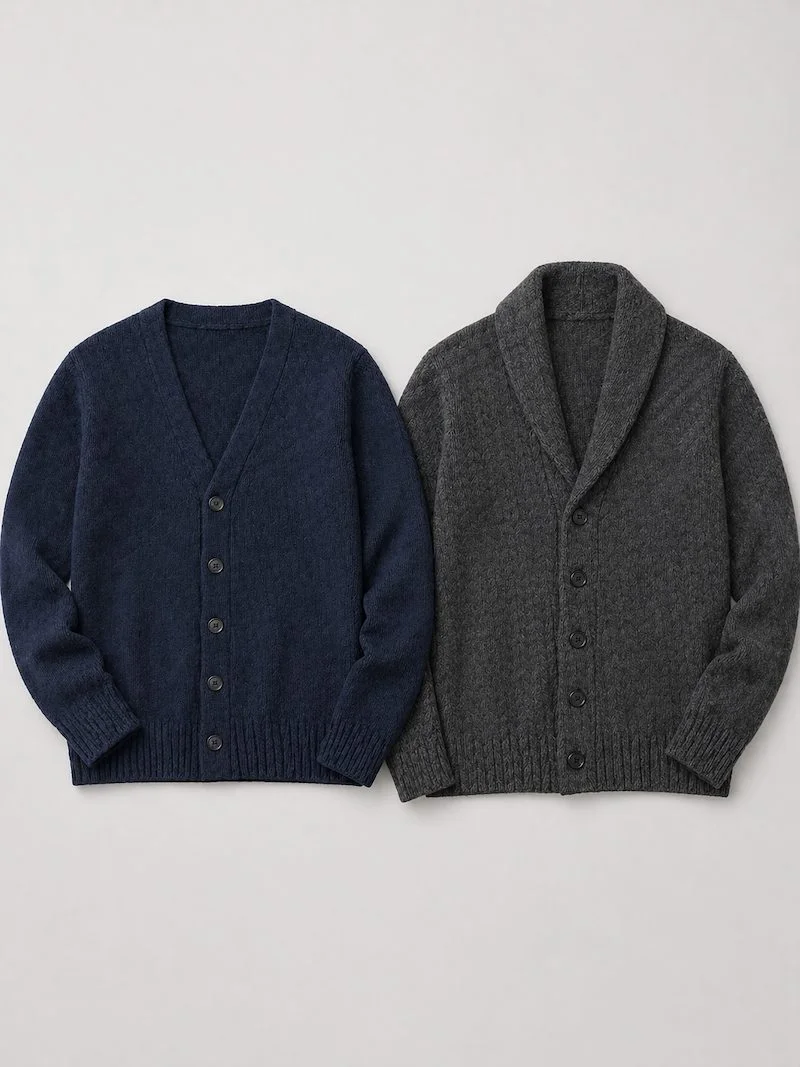 Herren Schalkragen-Strickjacke Detail – Eigenmarken-Hersteller China