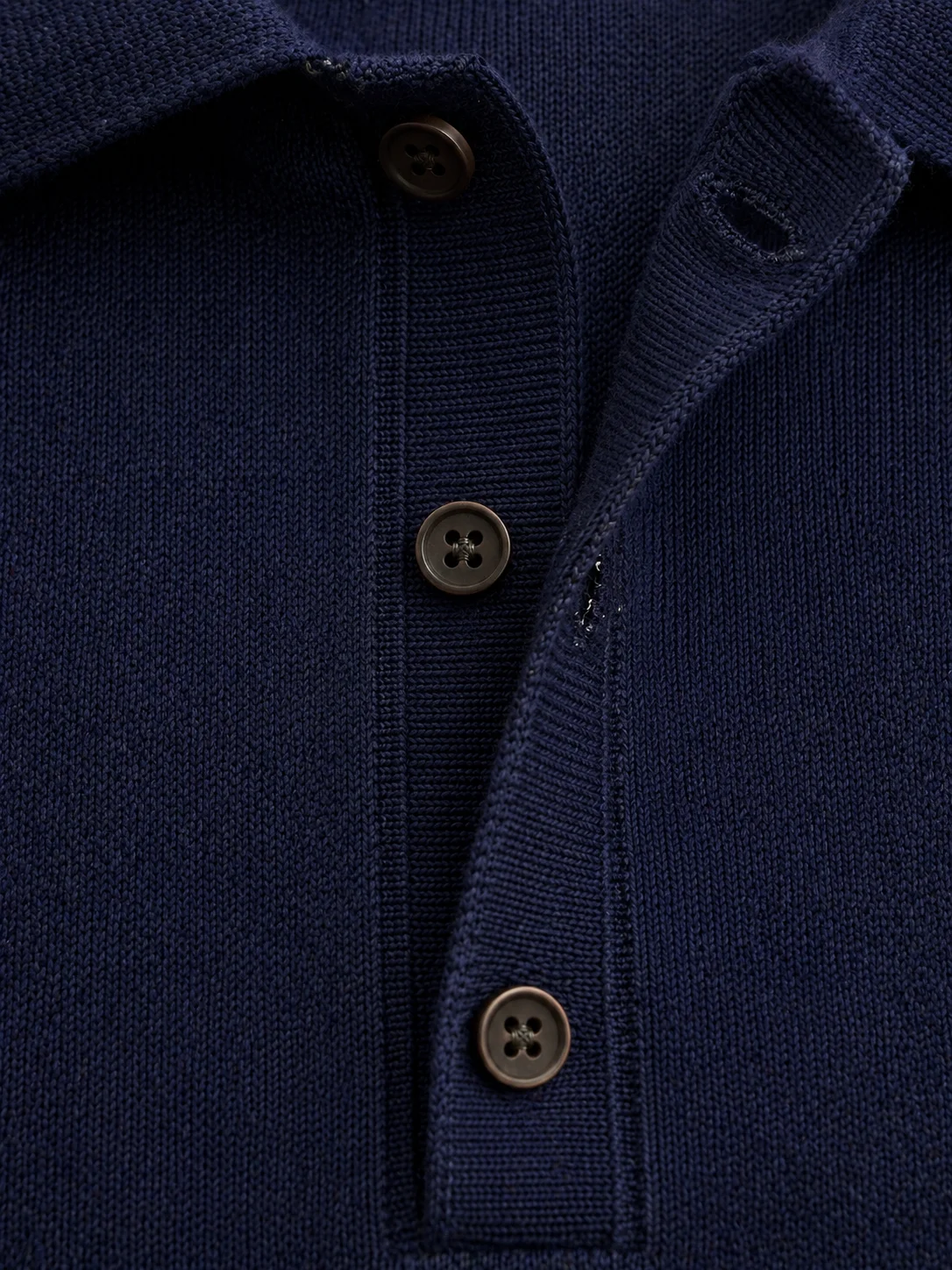 Strick-Polo-Pullover Knopfleisten-Konstruktion Detail – Hersteller China