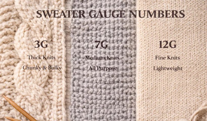 Sweater Gauge Numbers Explained: 3G, 7G, 12G — What Do They Mean?