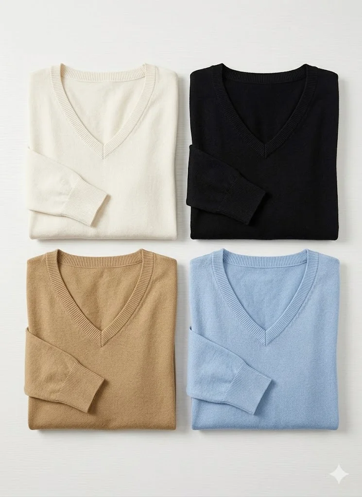 100 % Baumwoll-Pullover Farbvarianten Flat-Lay — Amazon Eigenmarken OEM-Hersteller