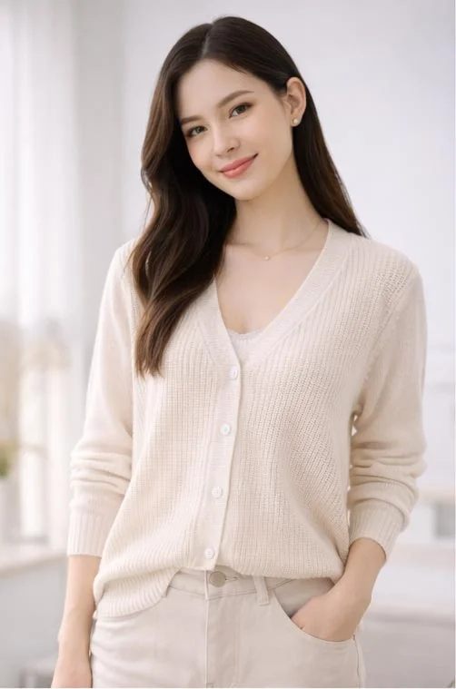 Custom Damen-Strickjacke Hersteller China OEM