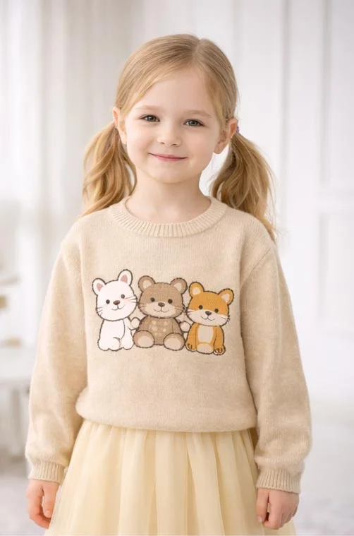 Kinder Cartoon-Charakter-Pullover Hersteller China OEM